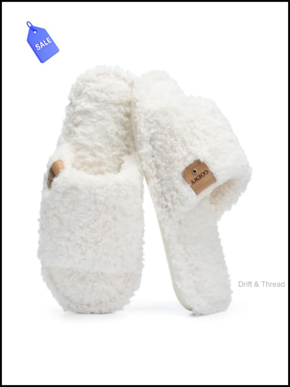 Women's Fuzzy Open Toe Memory Foam Slippers Comfy Indoor Outdoor